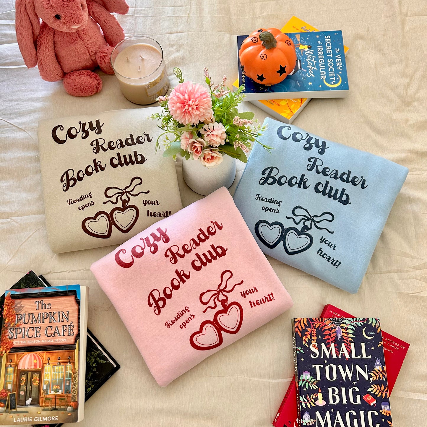 Cozy reader book club sweatshirt