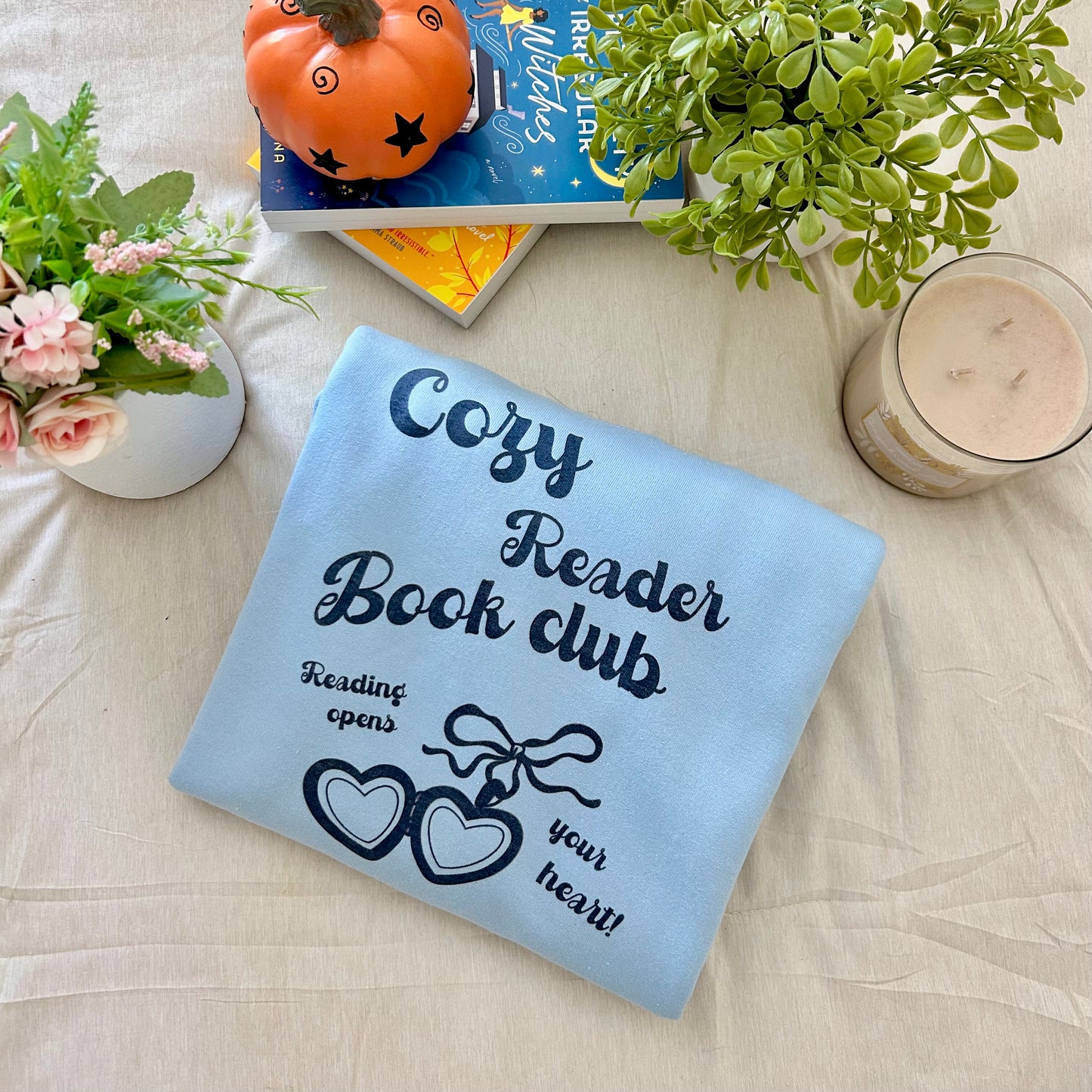 Cozy reader book club sweatshirt