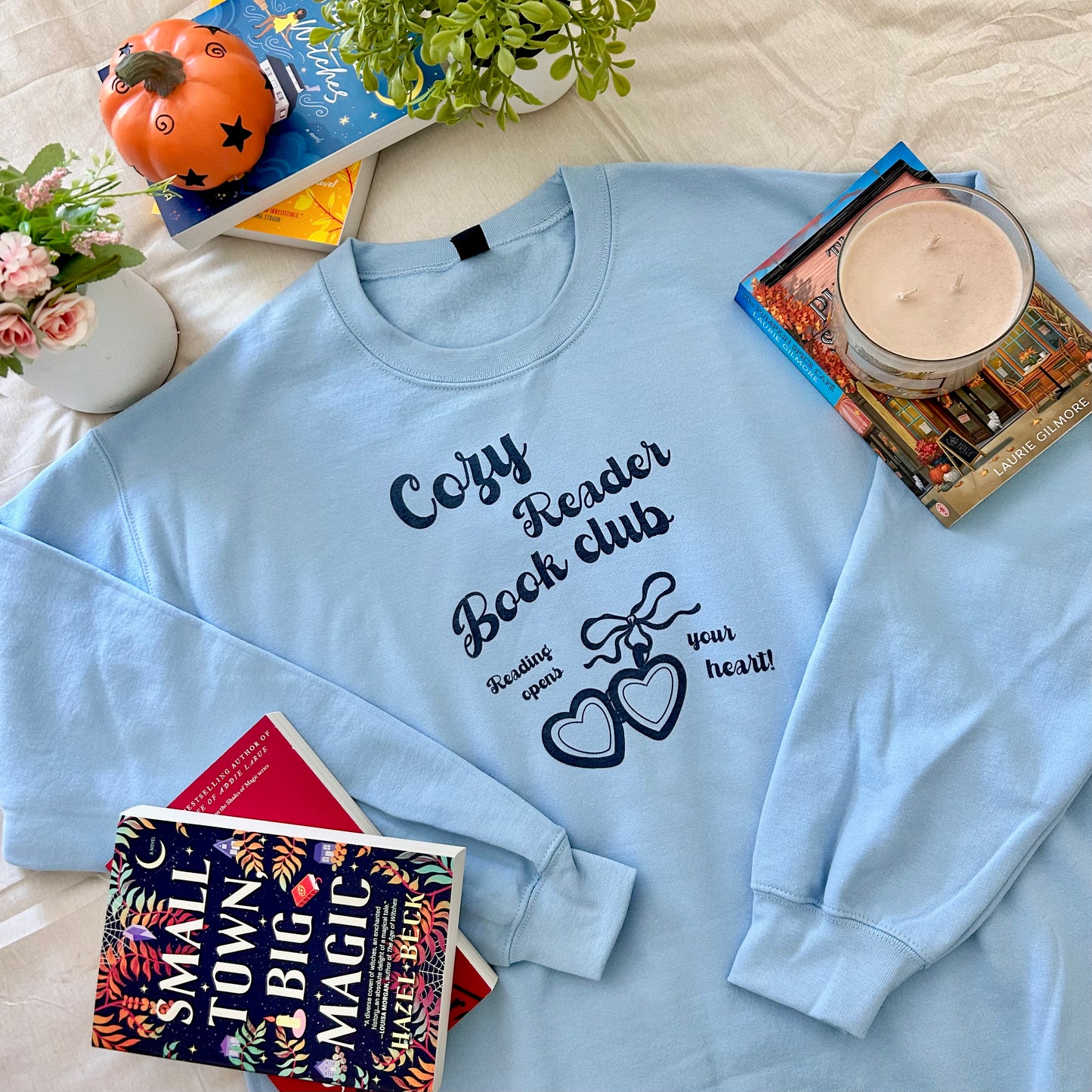 Cozy reader book club sweatshirt