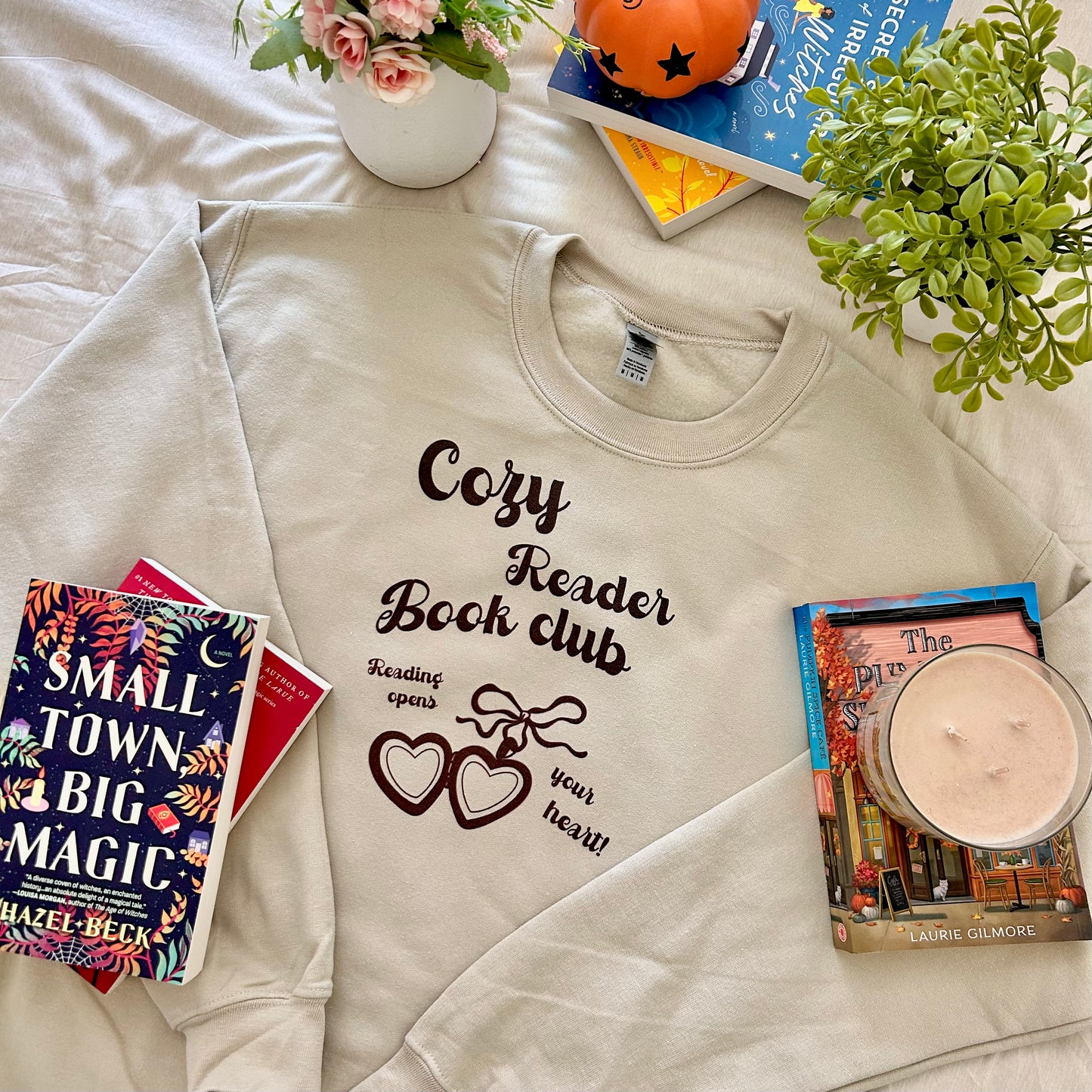 Cozy reader book club sweatshirt