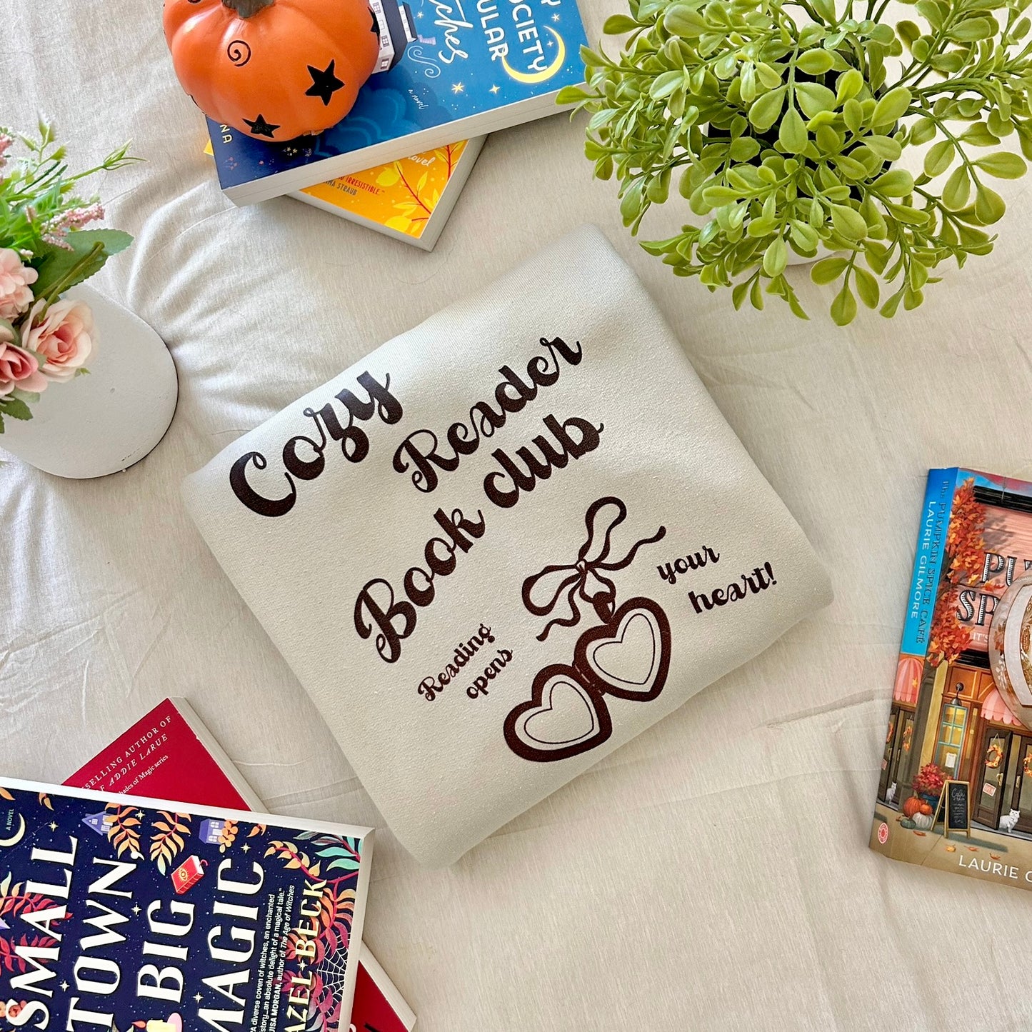 Cozy reader book club sweatshirt