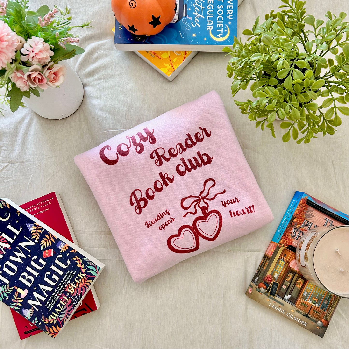 Cozy reader book club sweatshirt